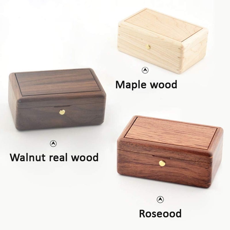 Sinzyo Custom Photo You are My Sunshine Wood Jewelry Music Box Vintage Wind Up Musical Box Gift for Christmas,Birthday,Valentine's Day(Rosewood Custom) - Image 2